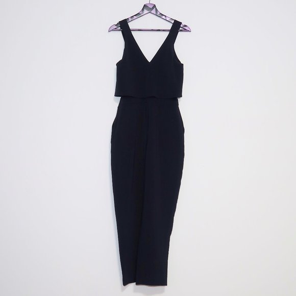 Zara Midnight Navy Layered Jumpsuit M - Picture 1 of 11
